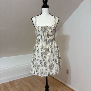 Abercrombie & Fitch TieFront Mini Dress Baby doll Dress Bohemian Western Cowgirl